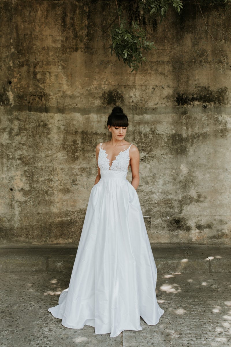 white wedding ball gown dress