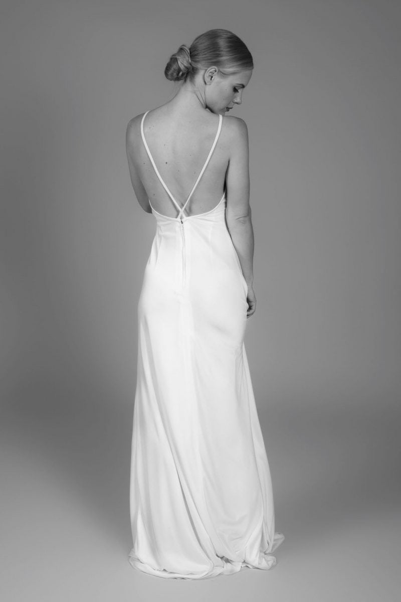 minimalist bridal gown ready-for-wear